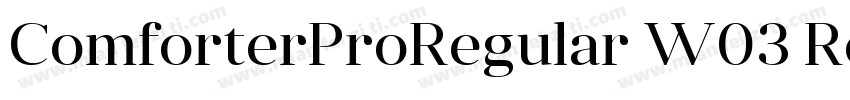 ComforterProRegular W03 Regular字体转换